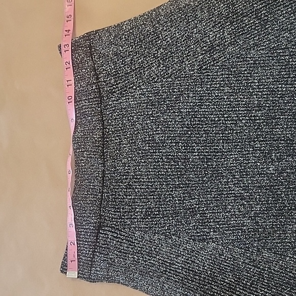 Xhilaration Size S Black with Silver Metallic A Line Swing Skirt, GUC - Picture 3 of 9